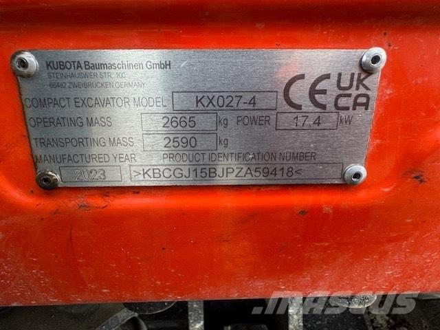 Kubota KX 027-4 Minibagger < 7t