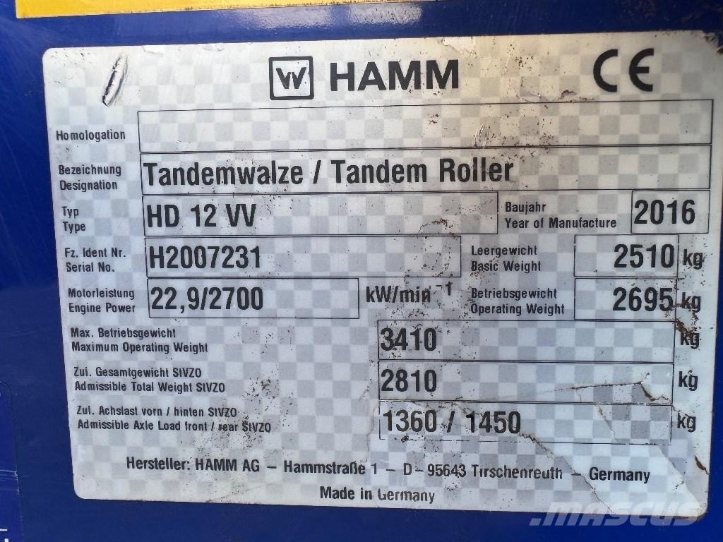 Hamm HD 12 VV Tandemwalzen