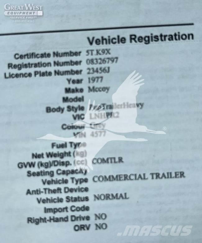  MCCOY Kippladerauflieger