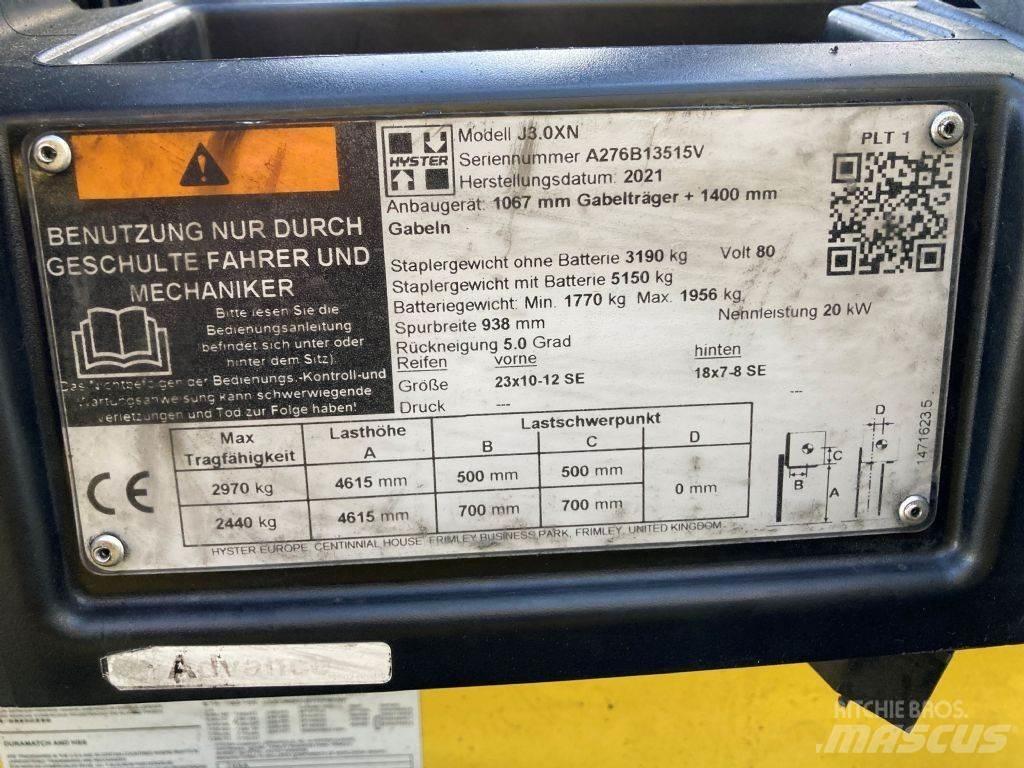 Hyster J 3.0 XN Elektrische heftrucks