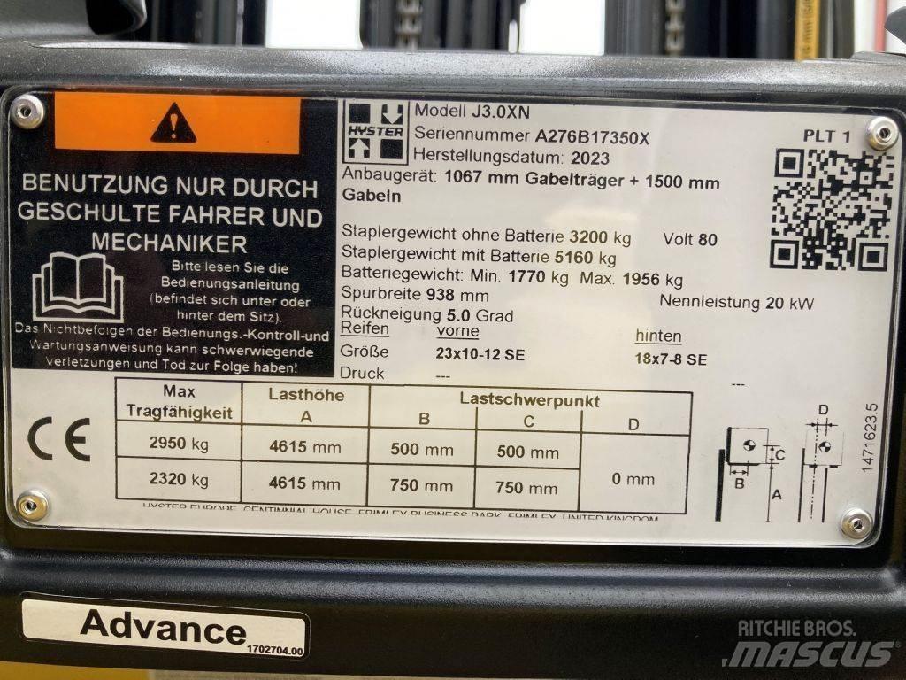Hyster J 3.0 XN Elektrische heftrucks