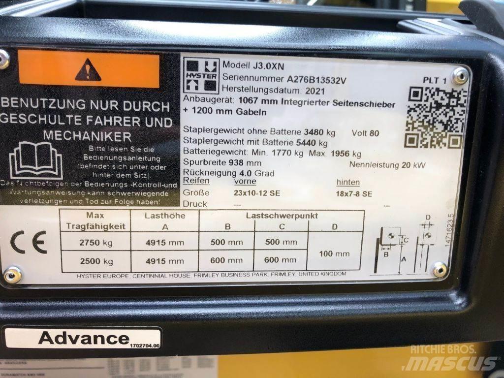 Hyster J 3.0 XN Elektrische heftrucks