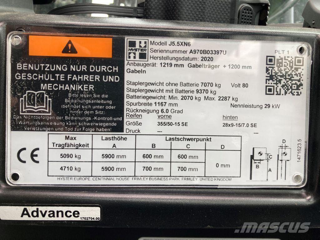 Hyster J 5.5 XN6 Elektrische heftrucks