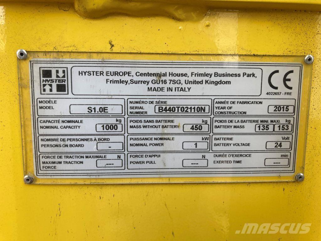 Hyster S 1.0E Deichselstapler