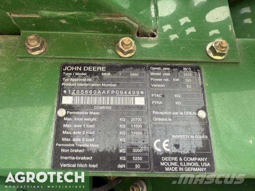 John Deere S660i Traktoren