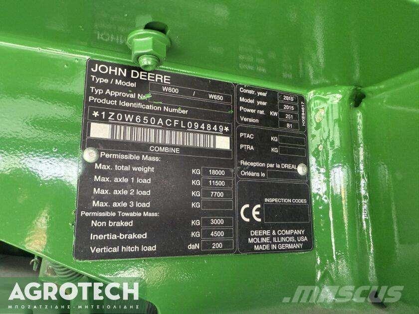 John Deere W650 Traktoren