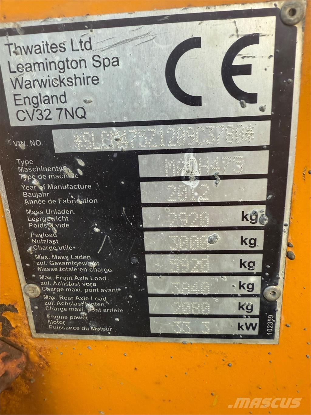 Thwaites 3 tons Minidumper