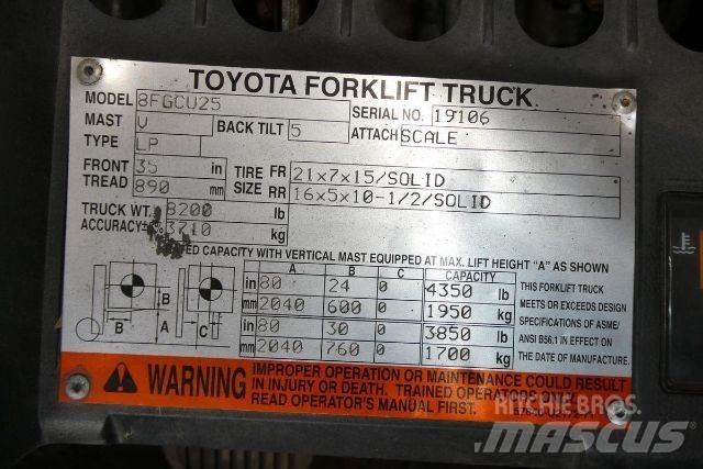 Toyota 8FGCU25 Heftrucks overige