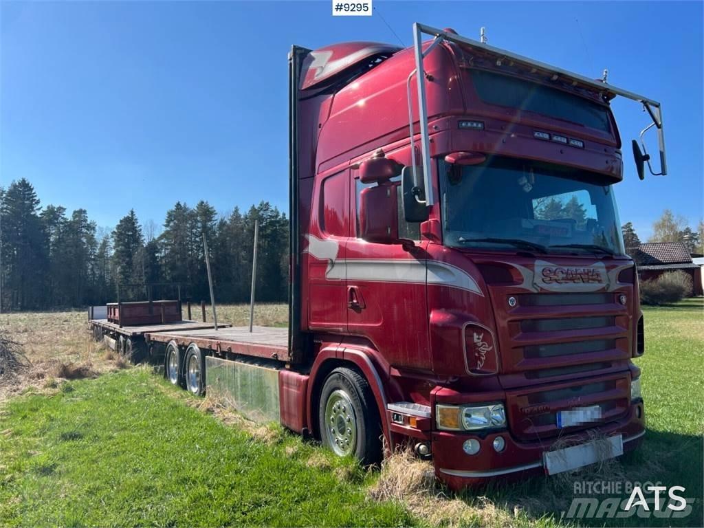Scania R480 Pritschenwagen/Pritschenwagen mit Seitenklappe