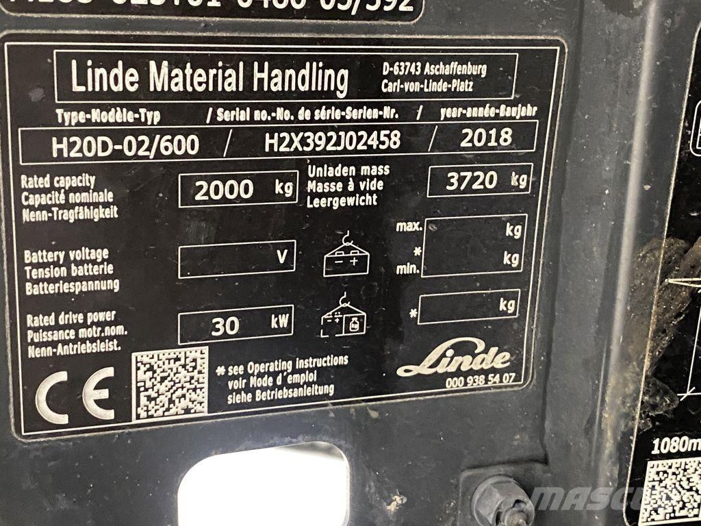 Linde H20D-02/600 Diesel heftrucks