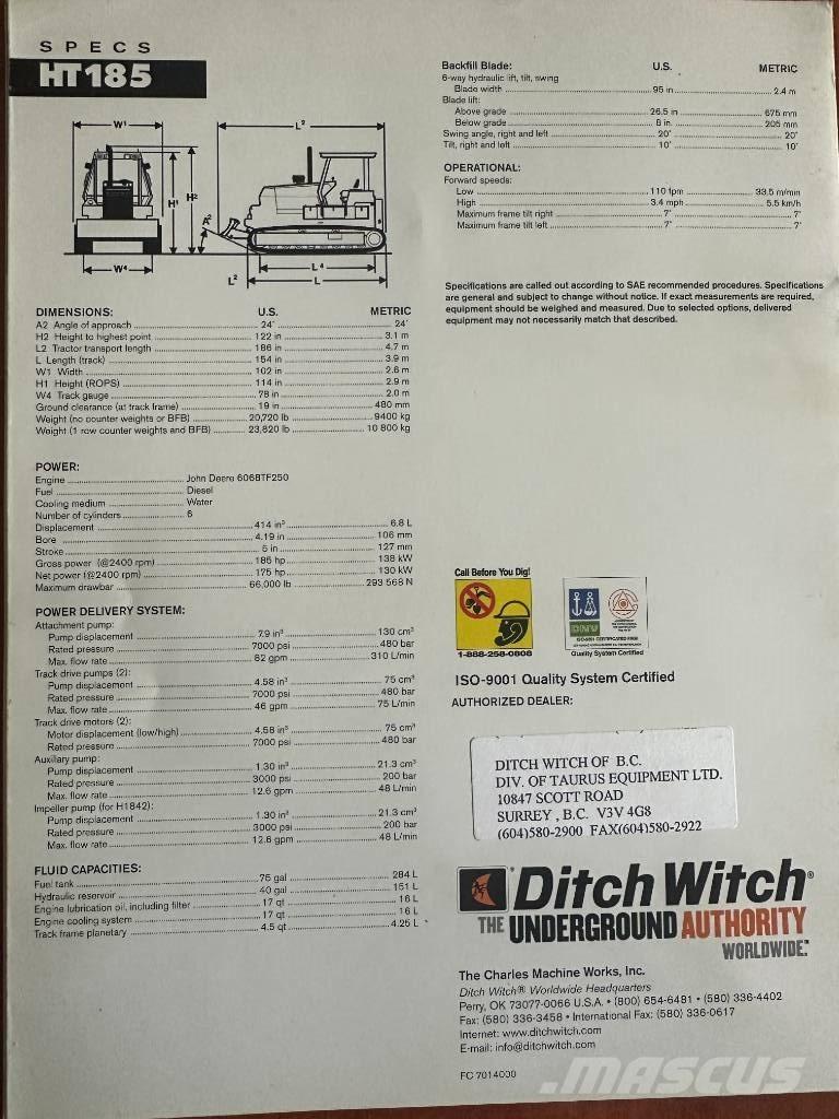 Ditch Witch HT185 Grabenfräse