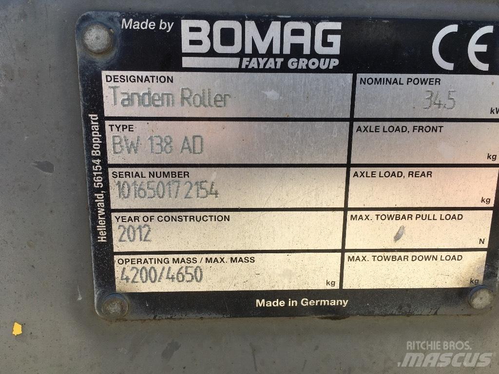 Bomag BW 138 AD Tandemwalzen