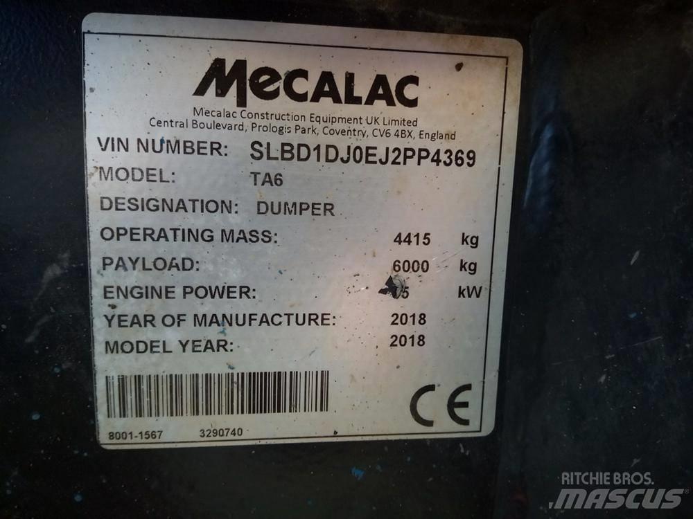 Mecalac TA6 dömper Dumper - Knickgelenk