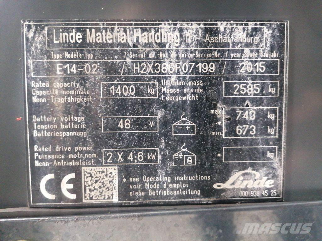 Linde E14-02 Elektrische heftrucks