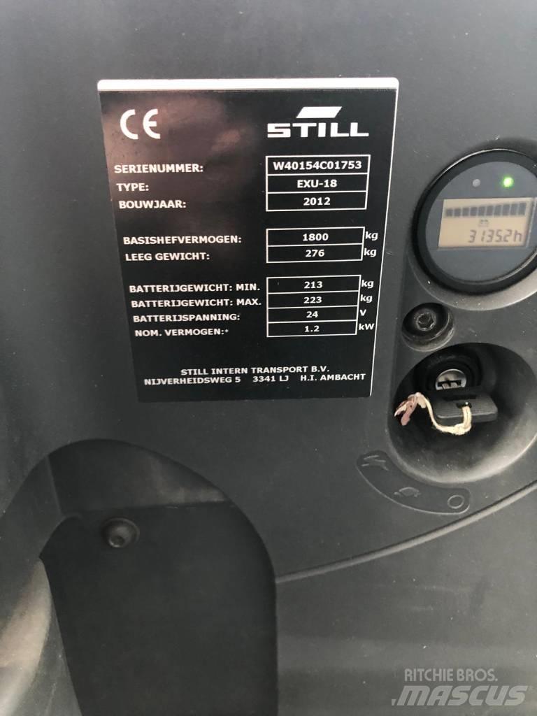 Still EXU 18 Niedergabelstapler