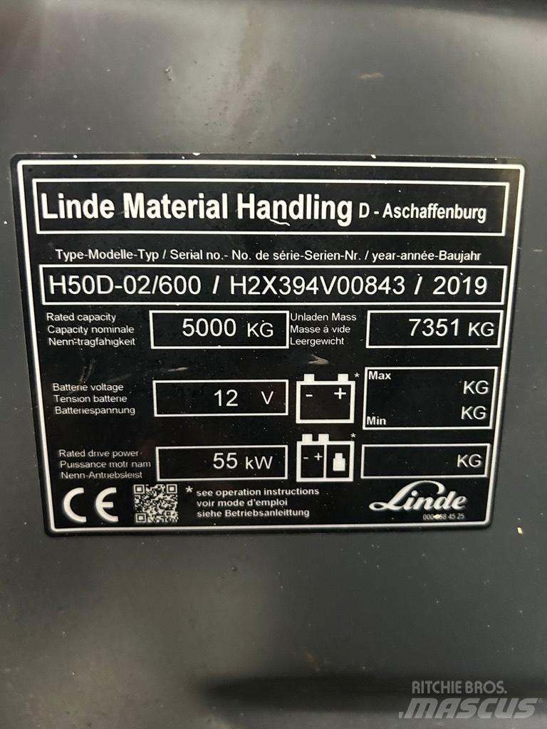 Linde H 50D-02/600 Diesel heftrucks