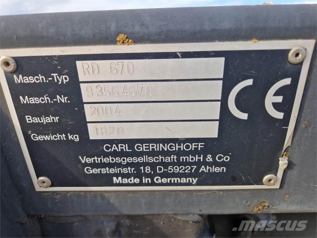 Geringhoff RD 670 Zubehör Mähdrescher