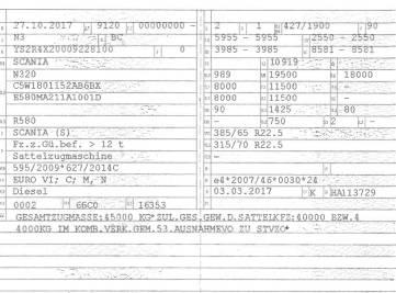Scania R 580 Sattelzugmaschinen