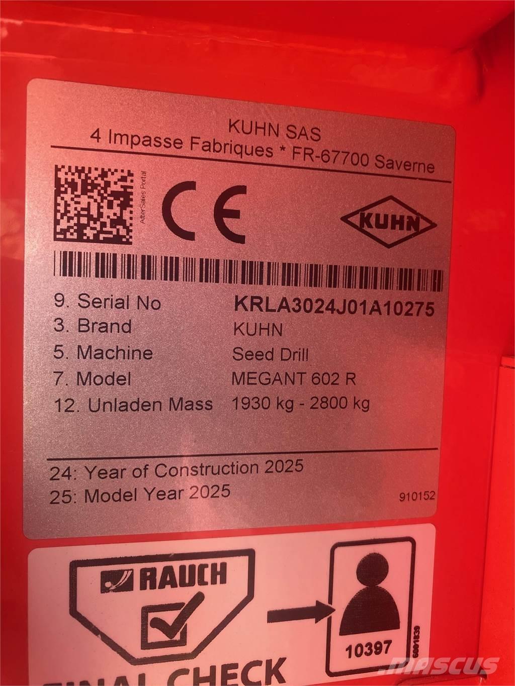 Kuhn MEGANT 602R Drillmaschinen