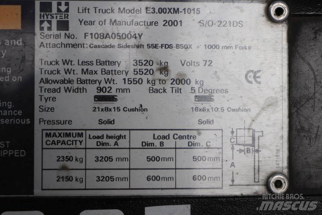 Hyster E3.00XM Elektrische heftrucks