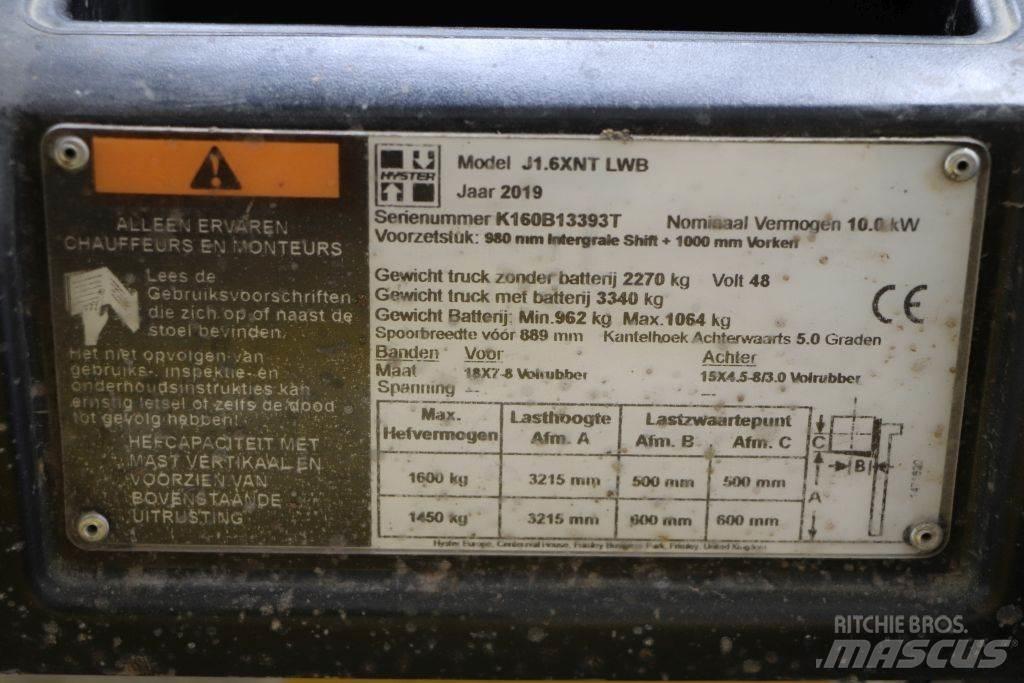 Hyster J1.6XNT Elektrische heftrucks