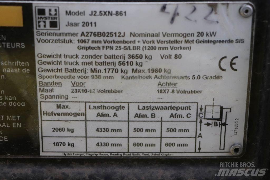 Hyster J2.5XN Elektrische heftrucks
