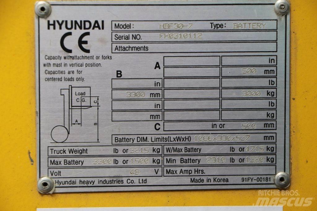 Hyundai HBF30-7 Elektrische heftrucks