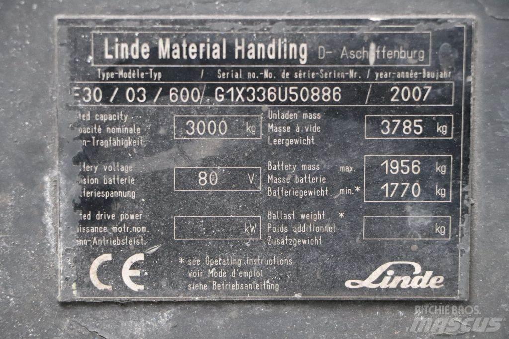 Linde E30S-03/600 Elektrische heftrucks