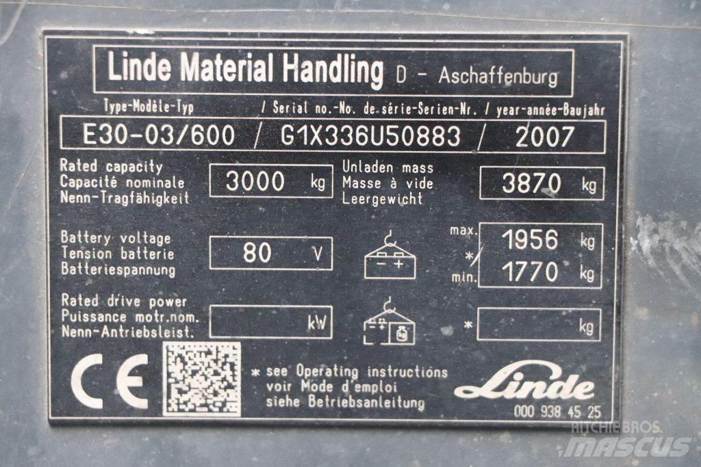 Linde E30S-03/600 Elektrische heftrucks