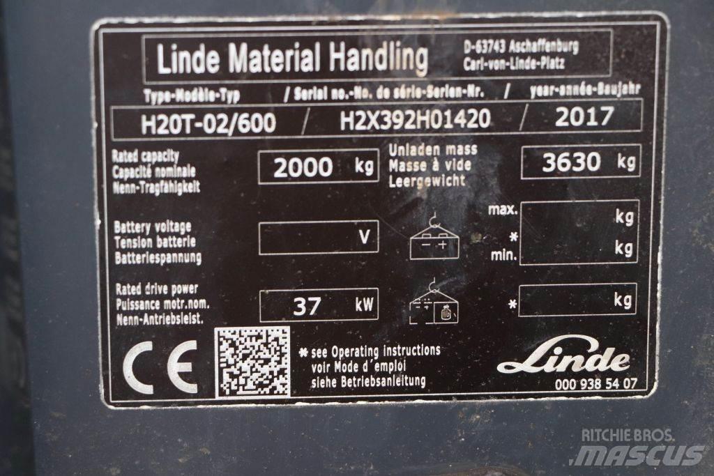 Linde H20T-02/600 LPG heftrucks