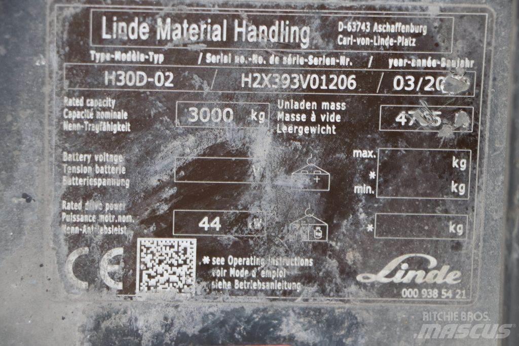 Linde H30D-02 Diesel heftrucks