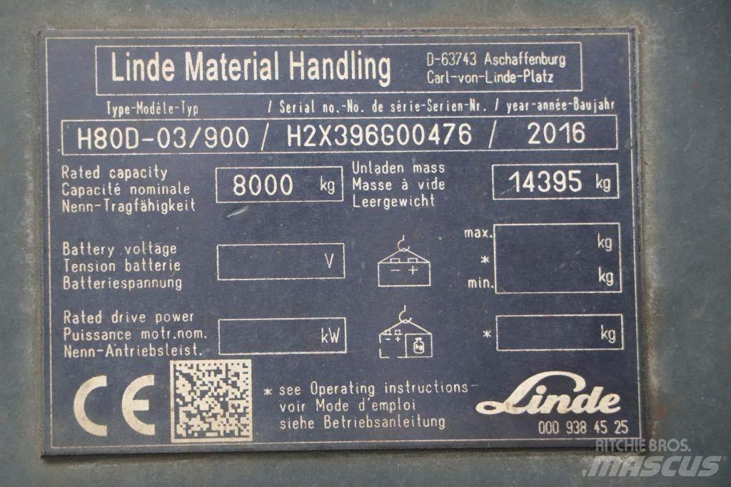 Linde H80D-03/900 Diesel heftrucks