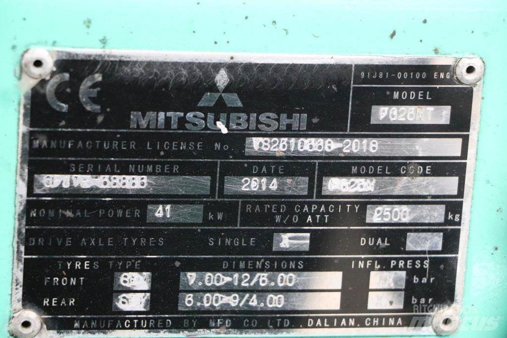 Mitsubishi FG25NT LPG heftrucks
