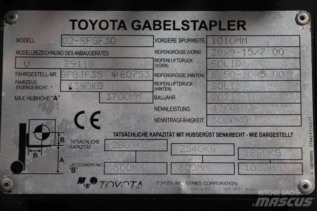 Toyota 02-8FGF30 LPG heftrucks