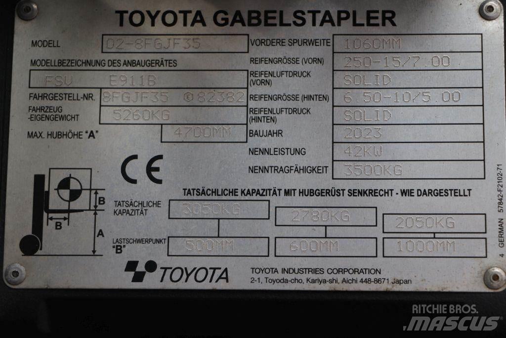 Toyota 02-8FGJF35 LPG heftrucks