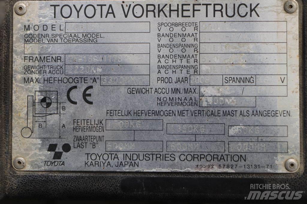 Toyota 7FB15 Elektrische heftrucks