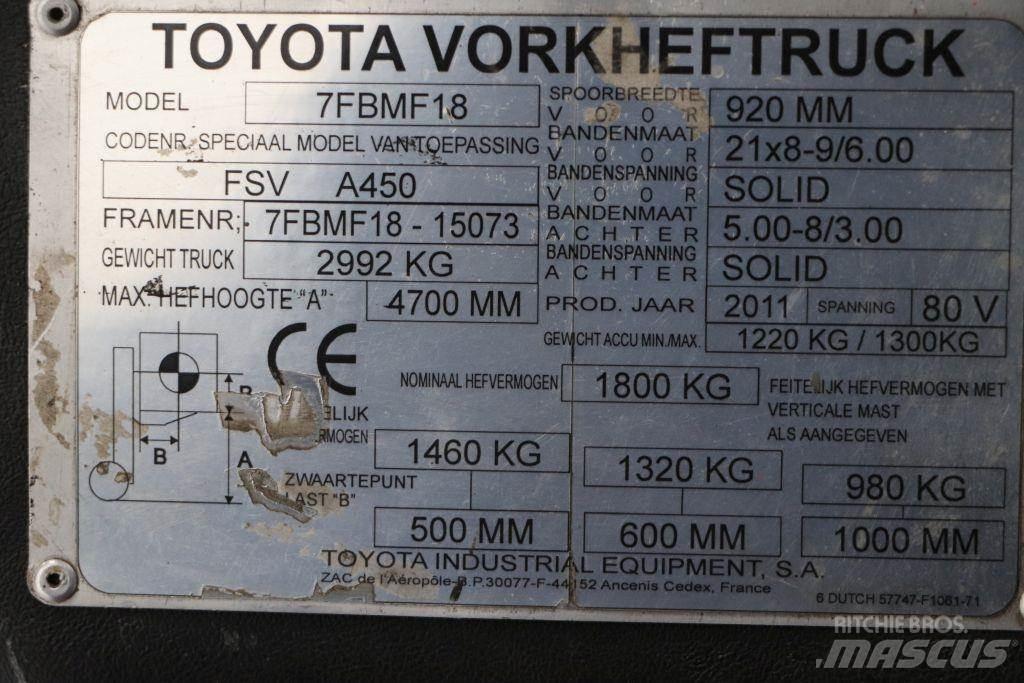 Toyota 7FBMF18 Elektrische heftrucks
