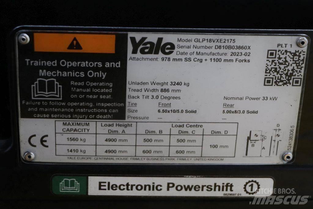 Yale GLP18VX LPG heftrucks