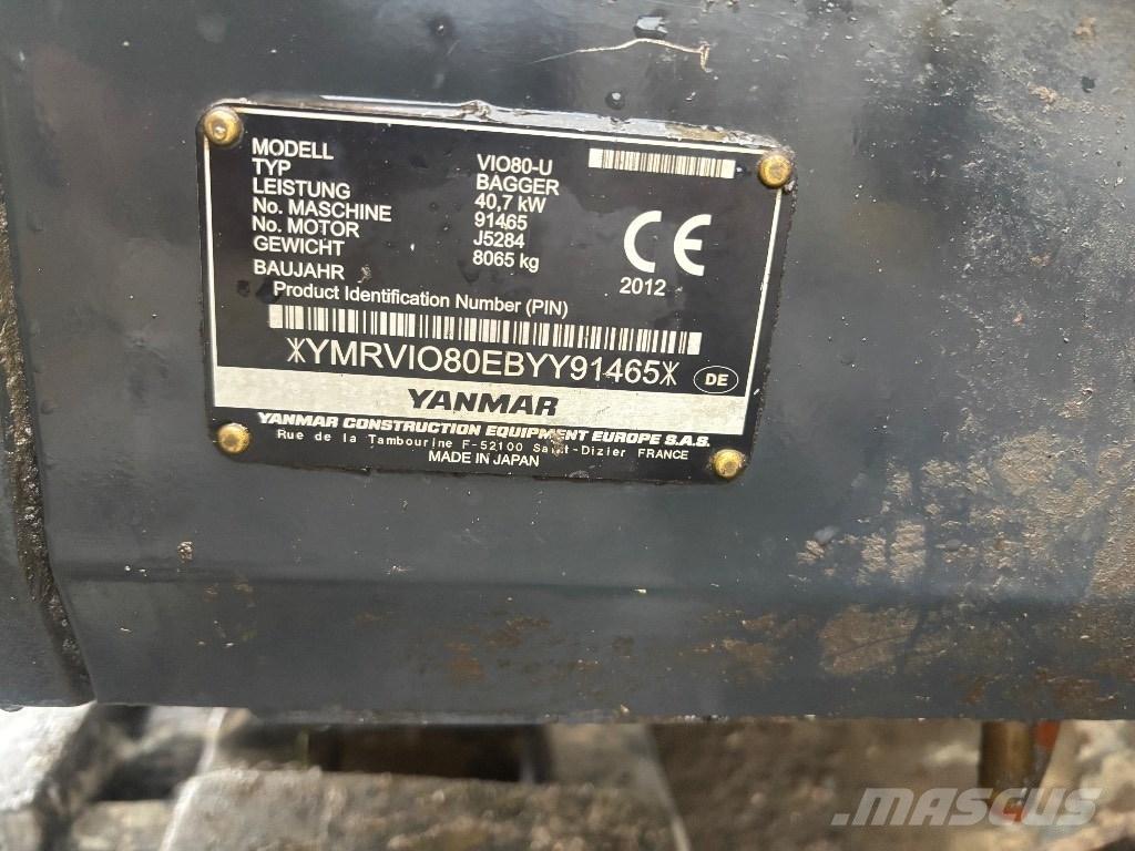Yanmar Vio 80 U Midibagger  7t - 12t