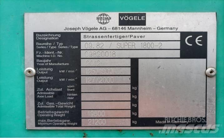 Vögele SUPER1800-2 Strassenfertiger
