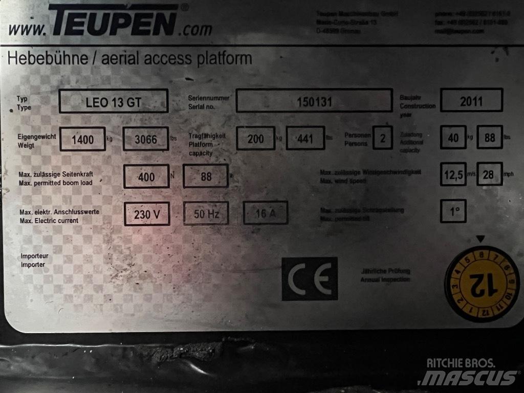 Teupen LEO 13 GT Kompakte selbstfahrende Hebebühnen
