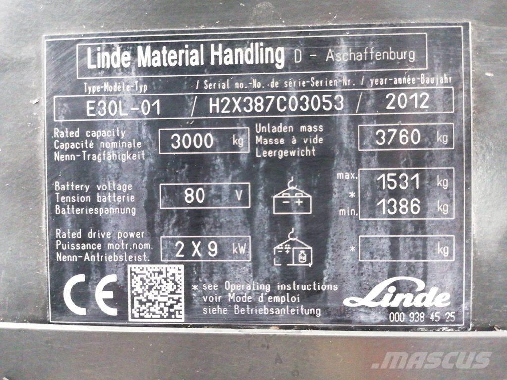 Linde E30L-01 Elektrische heftrucks