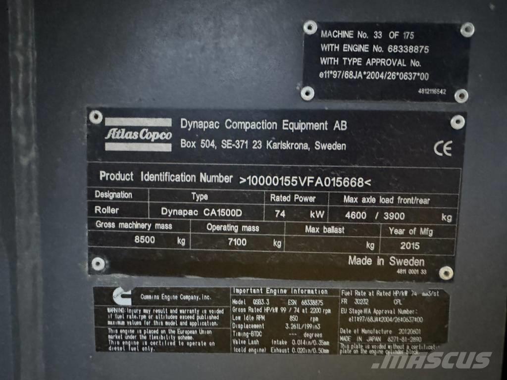 Dynapack CA1500D Walzenzüge