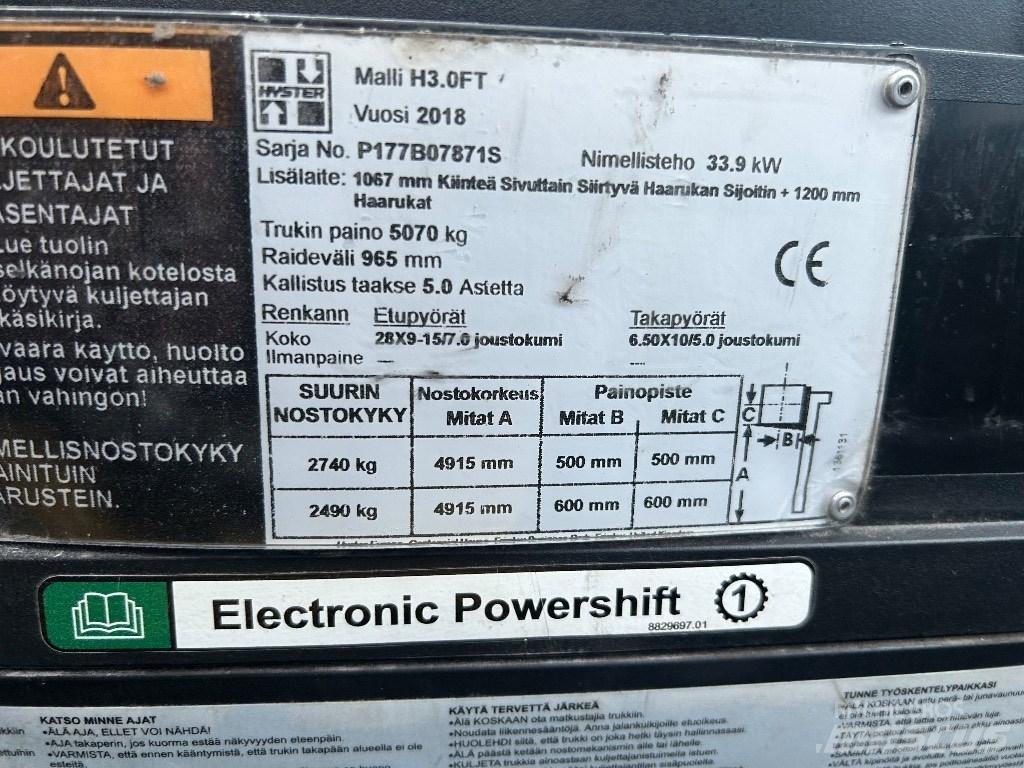 Hyster H 3.00 FT Diesel heftrucks