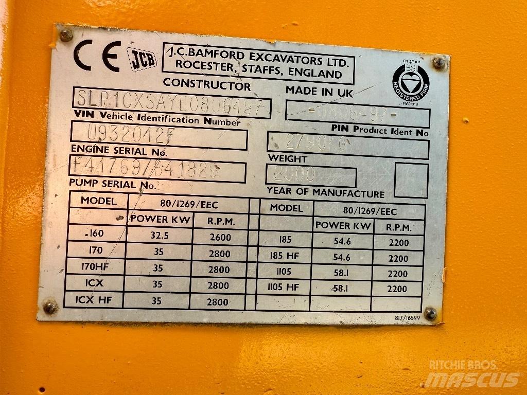 JCB 1 CX Baggerlader