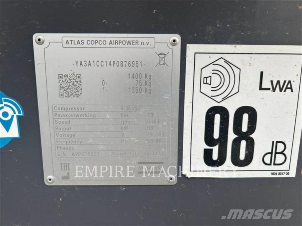 Atlas Copco H450 Kompressoren