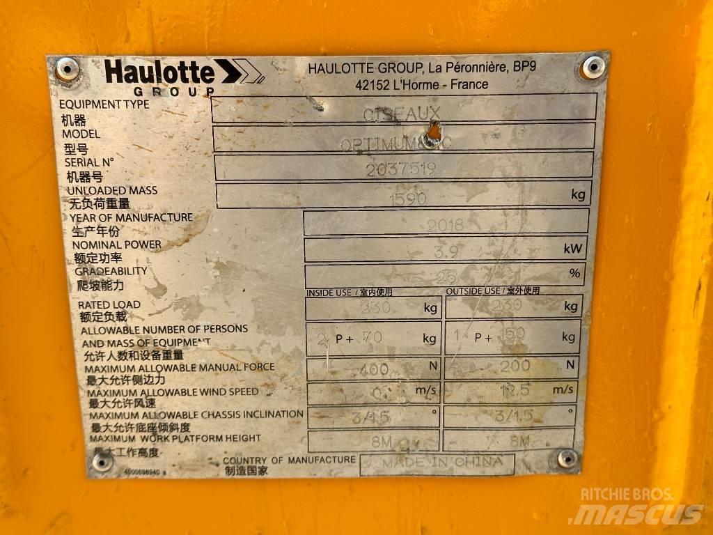 Haulotte OPTIMUM 8 Scheren-Arbeitsbühnen
