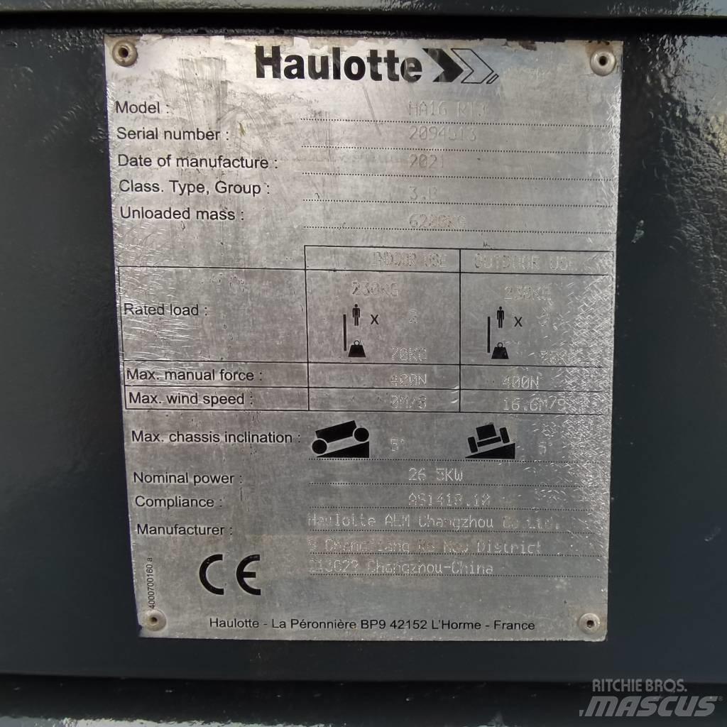 Haulotte HA16RTJ Gelenkteleskoparbeitsbühnen