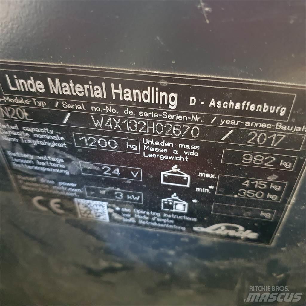 Linde N20L kurz Mittelhub-Kommissionierer
