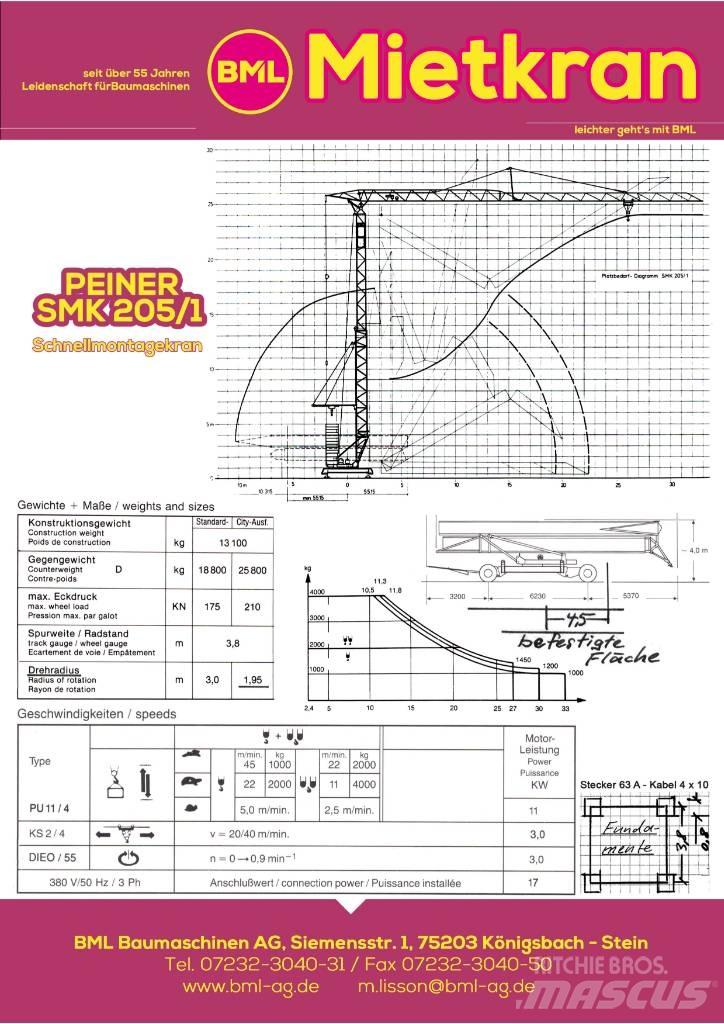 Peiner SMK205/1 Turmdrehkrane